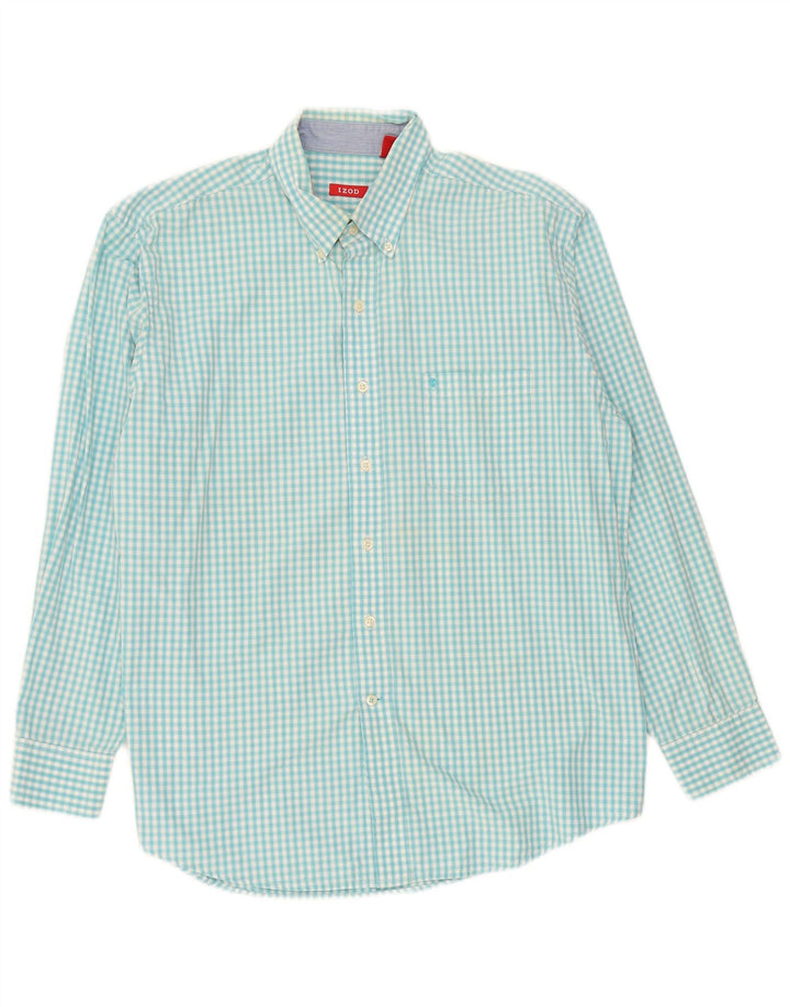Izod Ανδρικό πουκάμισο μεγάλο μπλε Gingham