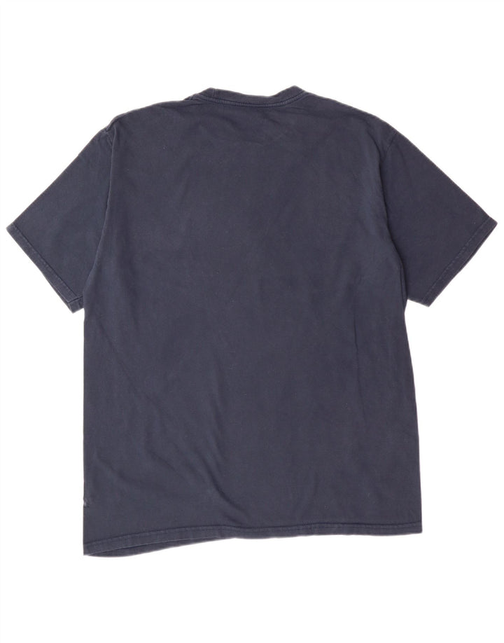 Ανδρικό γραφικό T-Shirt VOLCOM Top Large Navy Blue από βαμβάκι