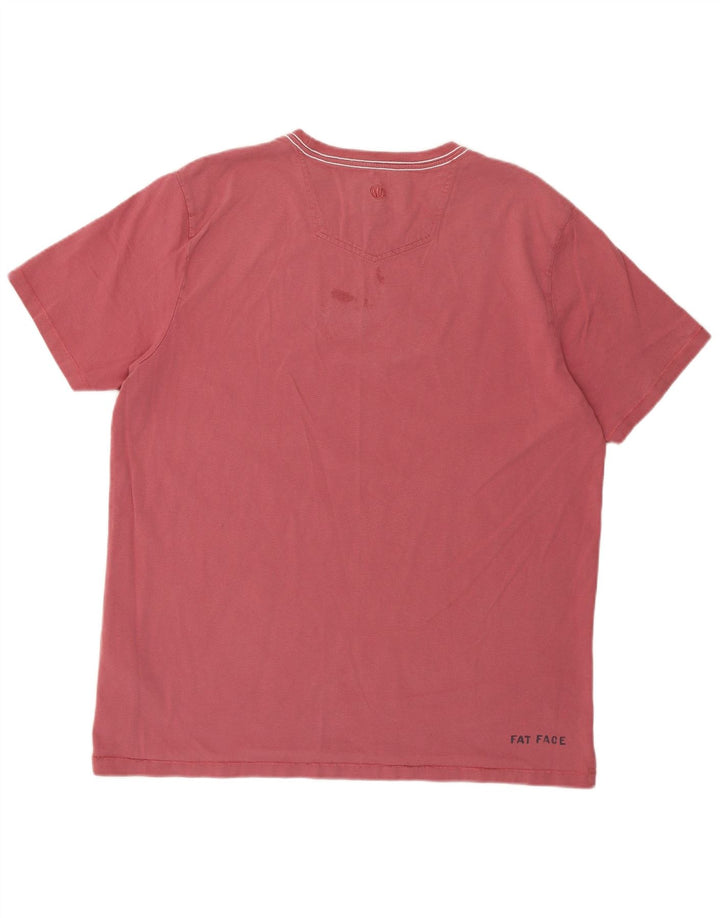 Ανδρικό γραφικό T-Shirt Fat Face Top μεγάλο κόκκινο βαμβακερό