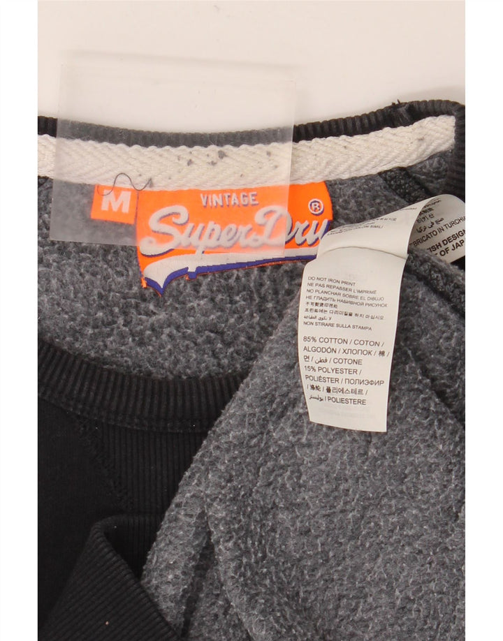 Ανδρικό γραφικό φούτερ Superdry Jumper Μεσαίο μαύρο βαμβακερό
