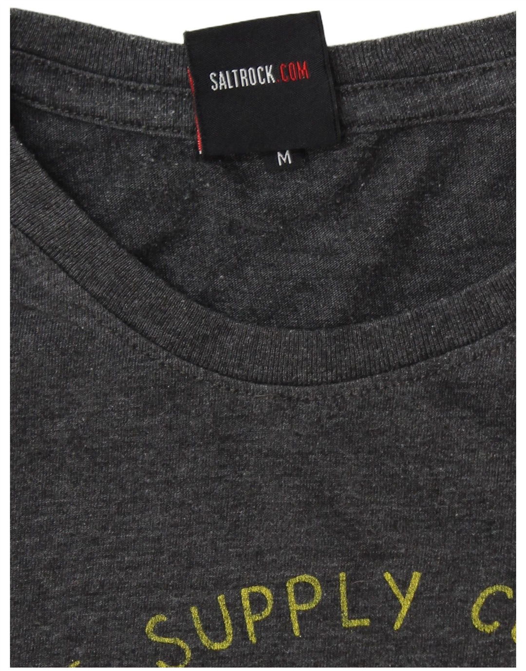 SALTROCK Ανδρικό γραφικό T-Shirt Top Μεσαίο γκρι βαμβακερό