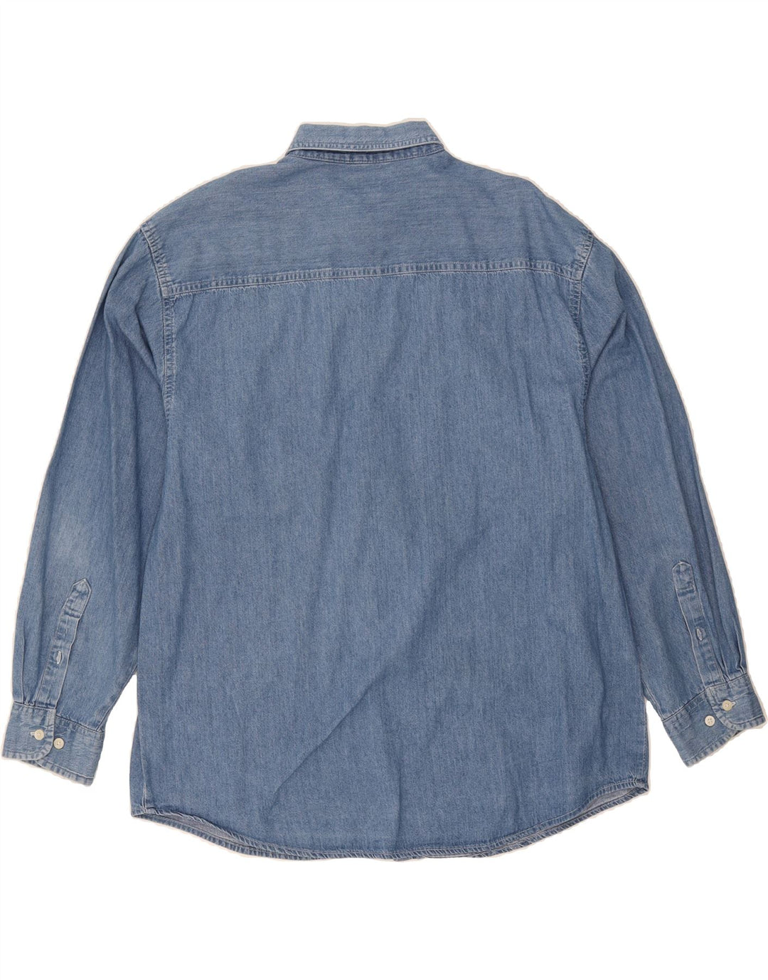 BASIC Mens Denim Shirt Large Blue Cotton Vintage Basic and Second-Hand Basic from Messina Hembry 