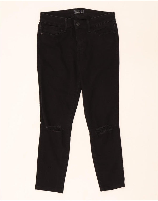 Abercrombie & Fitch Womens Harper Distressed Skinny Jeans W26 L25 Black