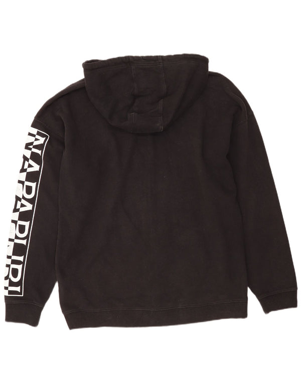 Ανδρικό πουλόβερ Napapijri Geographic Graphic Loose Fit Zip Hoodie XL Μαύρο