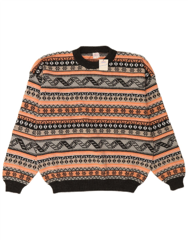 Γυναικείο πουλόβερ με λαιμόκοψη VINTAGE UK 16 Large πολύχρωμο