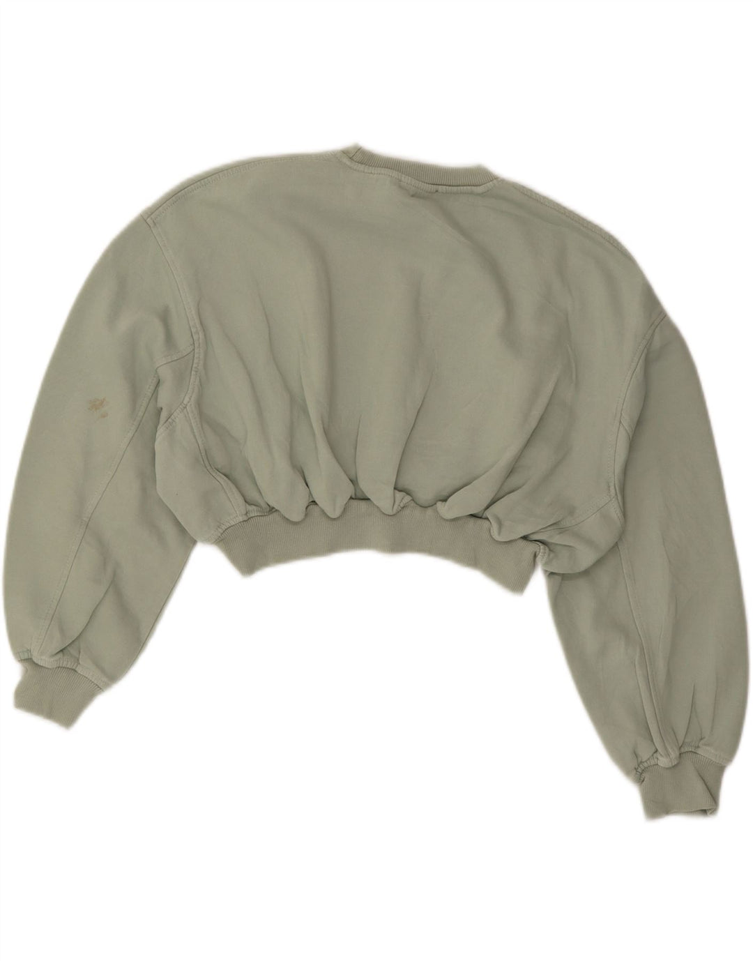 Γυναικεία 3/4 3/4 μανίκια φούτερ ZARA Jumper UK 14 Μεσαίο πράσινο βαμβακερό