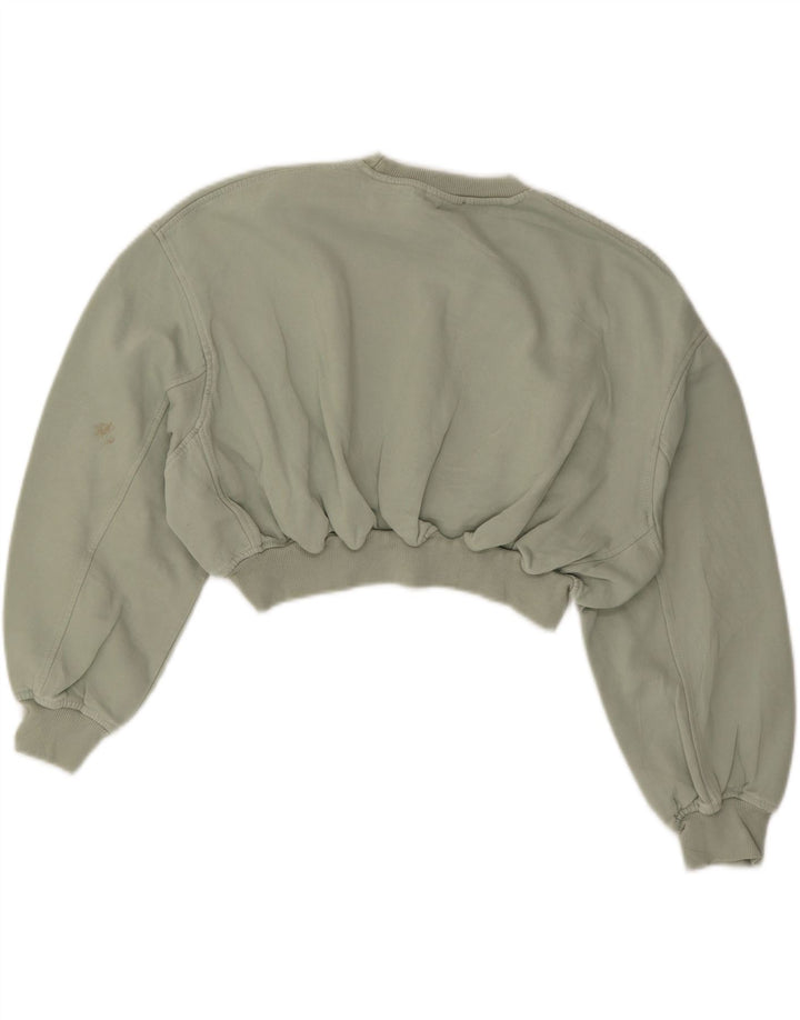 Γυναικεία 3/4 3/4 μανίκια φούτερ ZARA Jumper UK 14 Μεσαίο πράσινο βαμβακερό