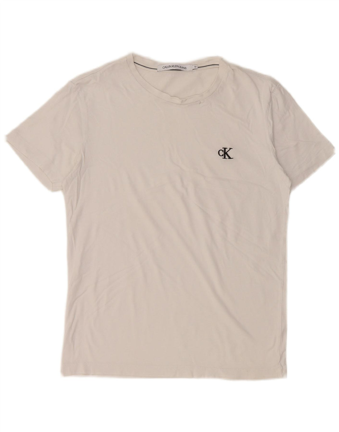 Γυναικείο T-Shirt CALVIN KLEIN Top UK 14 Medium White
