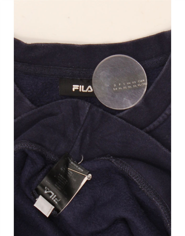 Ανδρικό γραφικό φούτερ Fila Jumper XL Navy Blue Cotton