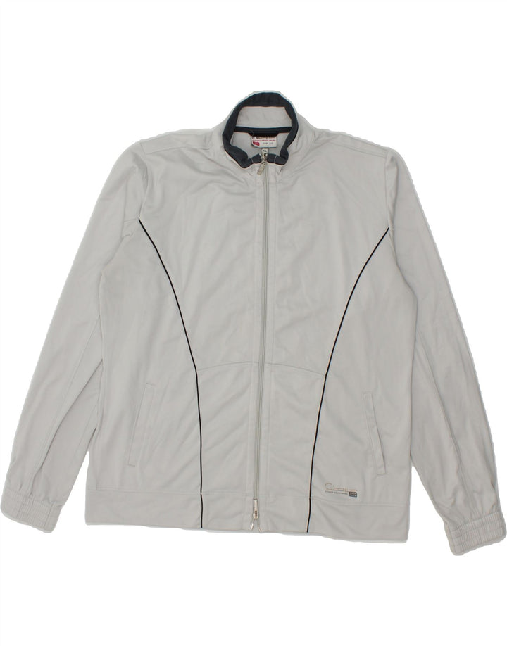 CHAMPION Mens Easy Fit Tracksuit Top Jacket XL Grey Polyester Vintage Champion and Second-Hand Champion from Messina Hembry 