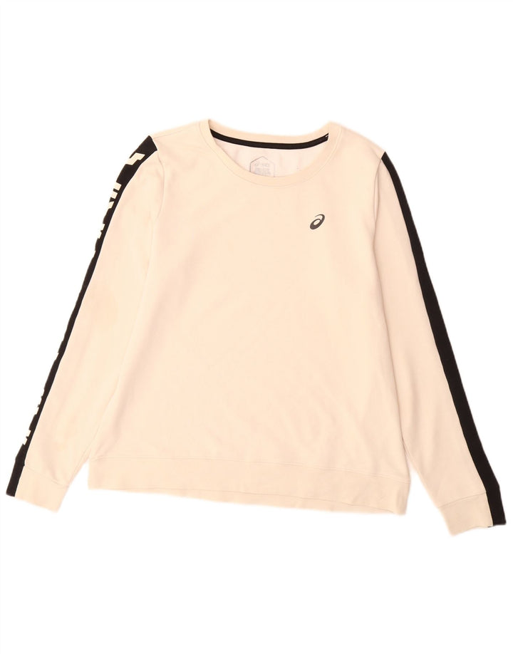 Γυναικείο γραφικό φούτερ Asics Jumper UK 14 Medium Beige Colourblock