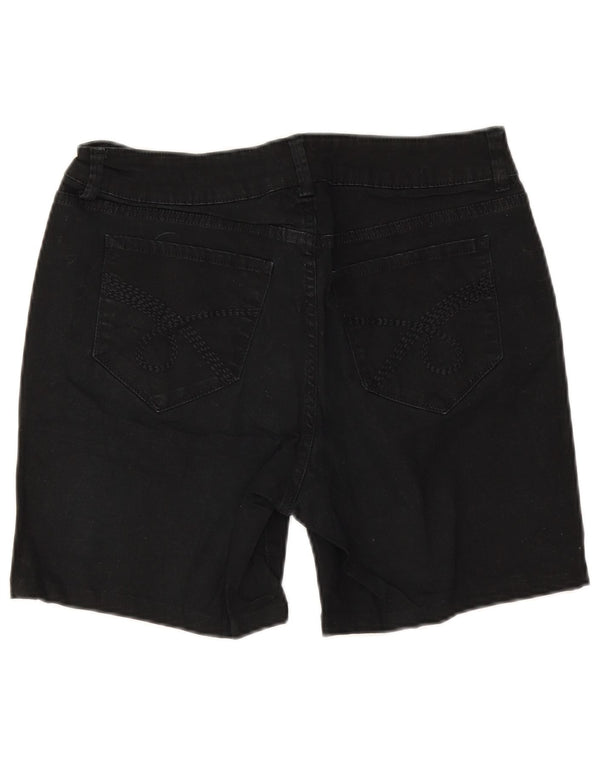 Lee Womens Riders τζιν σορτς US 12 Large W30 μαύρο βαμβακερό