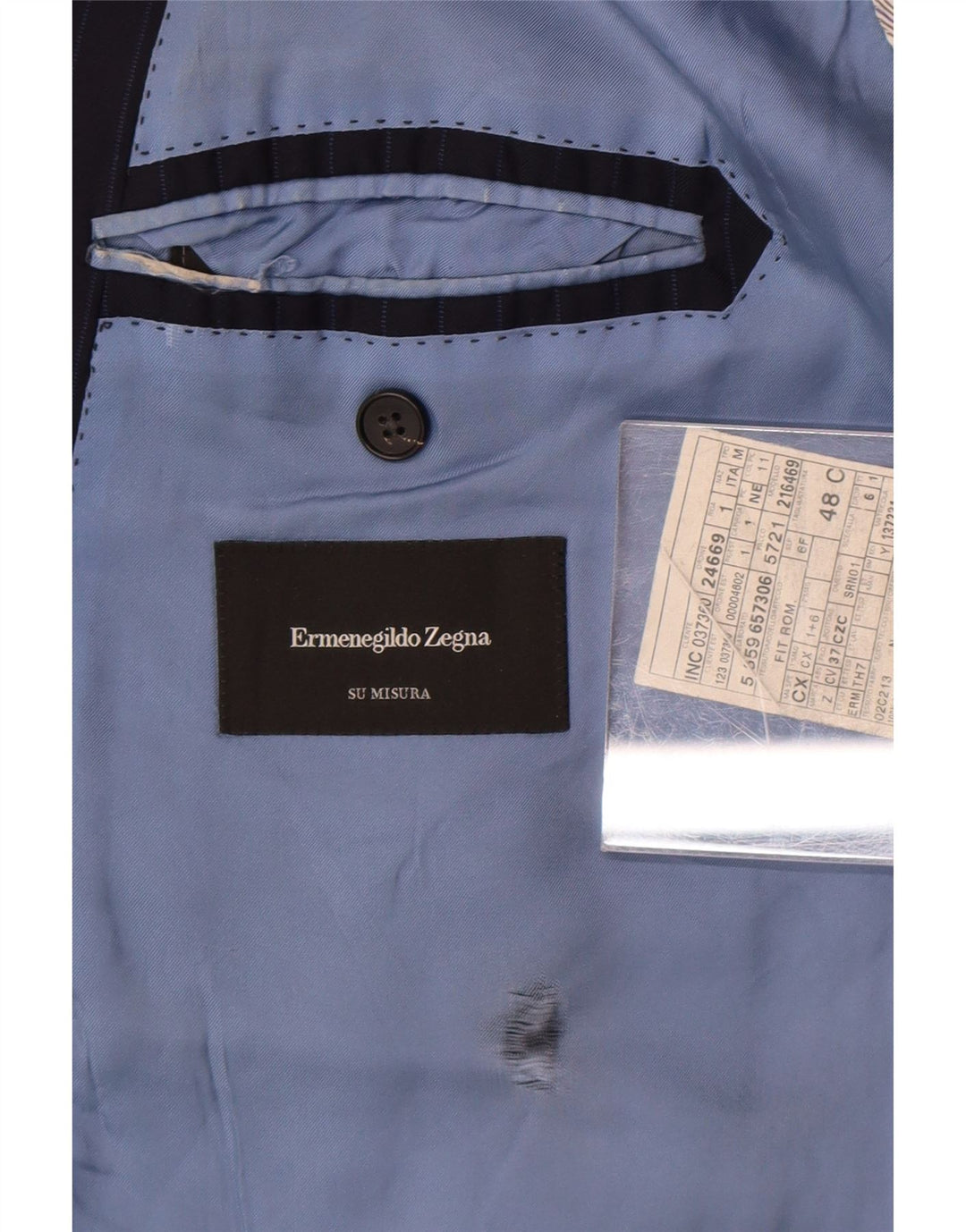 Ermenegildo Zegna Ανδρικό σακάκι μπλέιζερ IT 48 Medium Navy Blue Classic