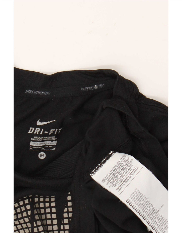 Ανδρικό γραφικό μπλουζάκι Nike Dri Fit, μεσαίο μαύρο πολυεστέρα