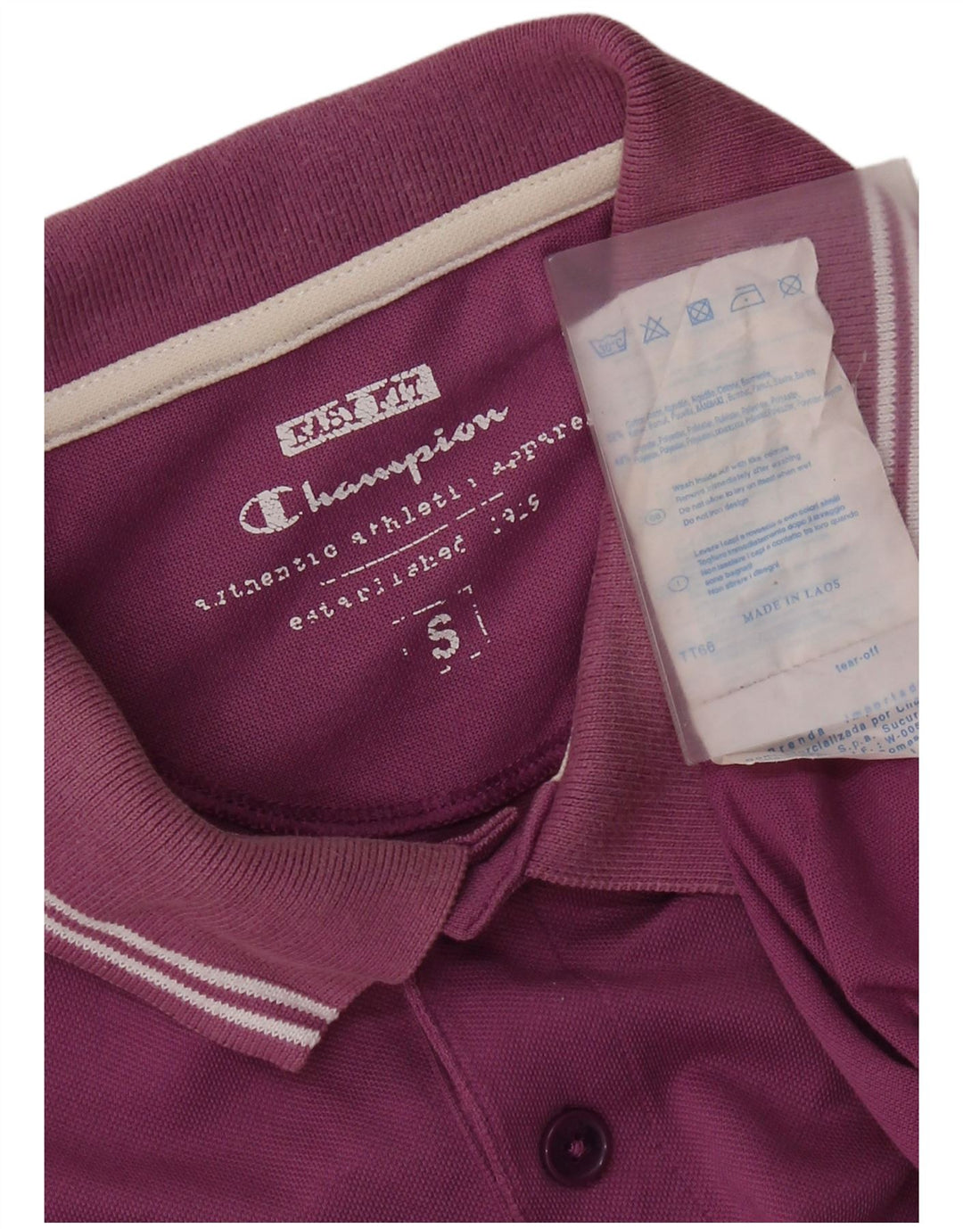 CHAMPION Ανδρικό πουκάμισο Polo Easy Fit Μικρό μωβ βαμβακερό