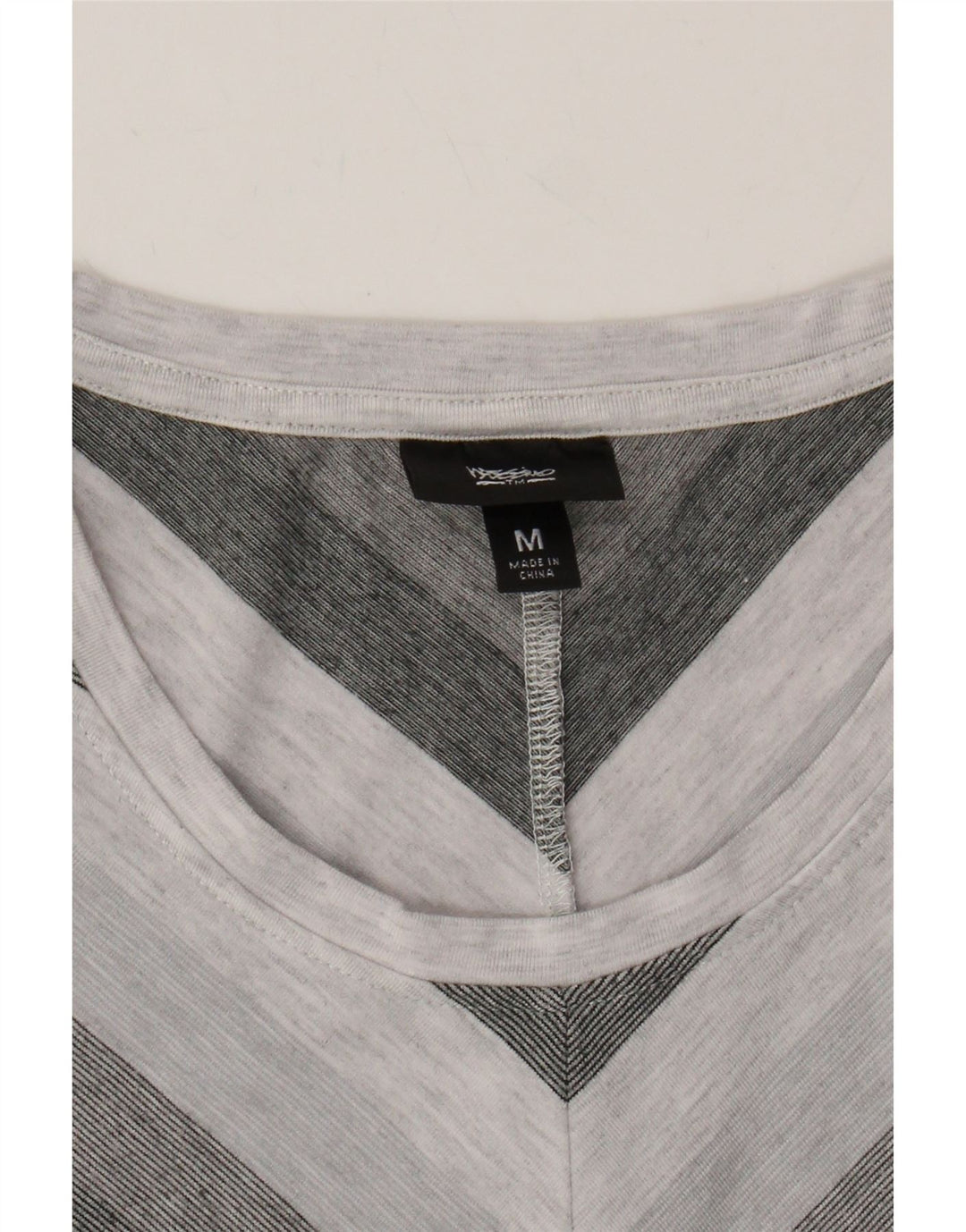 MOSSIMO Womens Sleeveless Tunic Dress UK 12 Medium Grey Striped Polyester Vintage Mossimo and Second-Hand Mossimo from Messina Hembry 