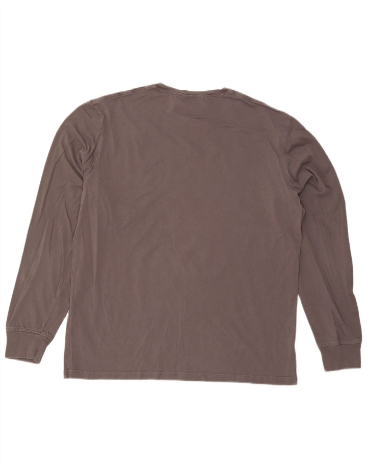 Ανδρικό μπλουζάκι Massimo Dutti Μακρυμάνικο XL Γκρι βαμβακερό