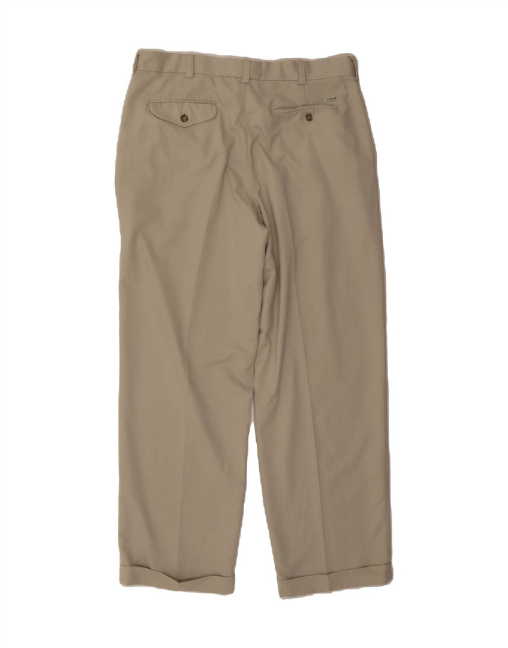 IZOD Mens Pegged Chino Trousers W36 L32 Beige Polyester Vintage Izod and Second-Hand Izod from Messina Hembry 