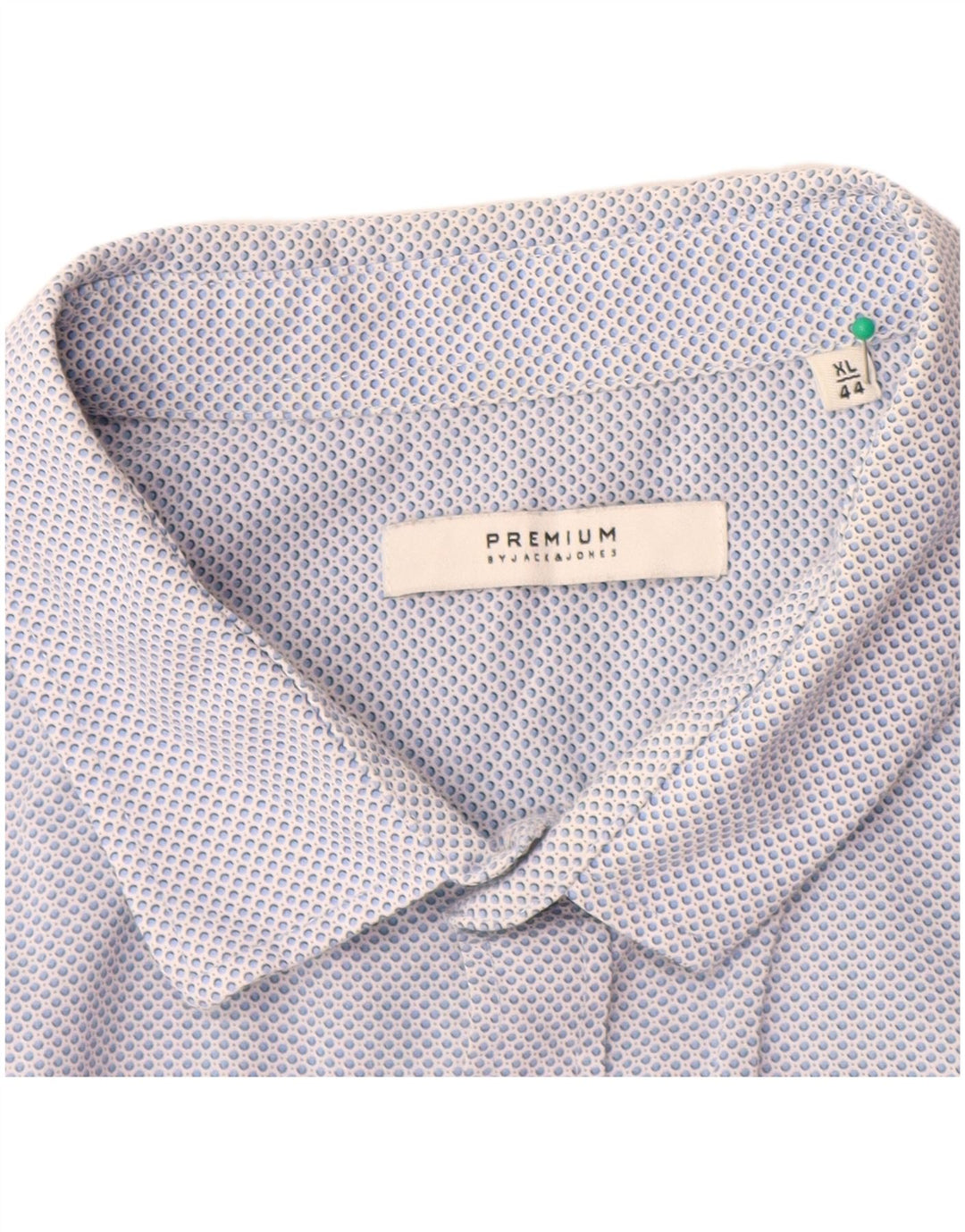 JACK & JONES Ανδρικό πουκάμισο Premium μέγεθος 44 XL Βαμβακερό με μπλε στίγματα