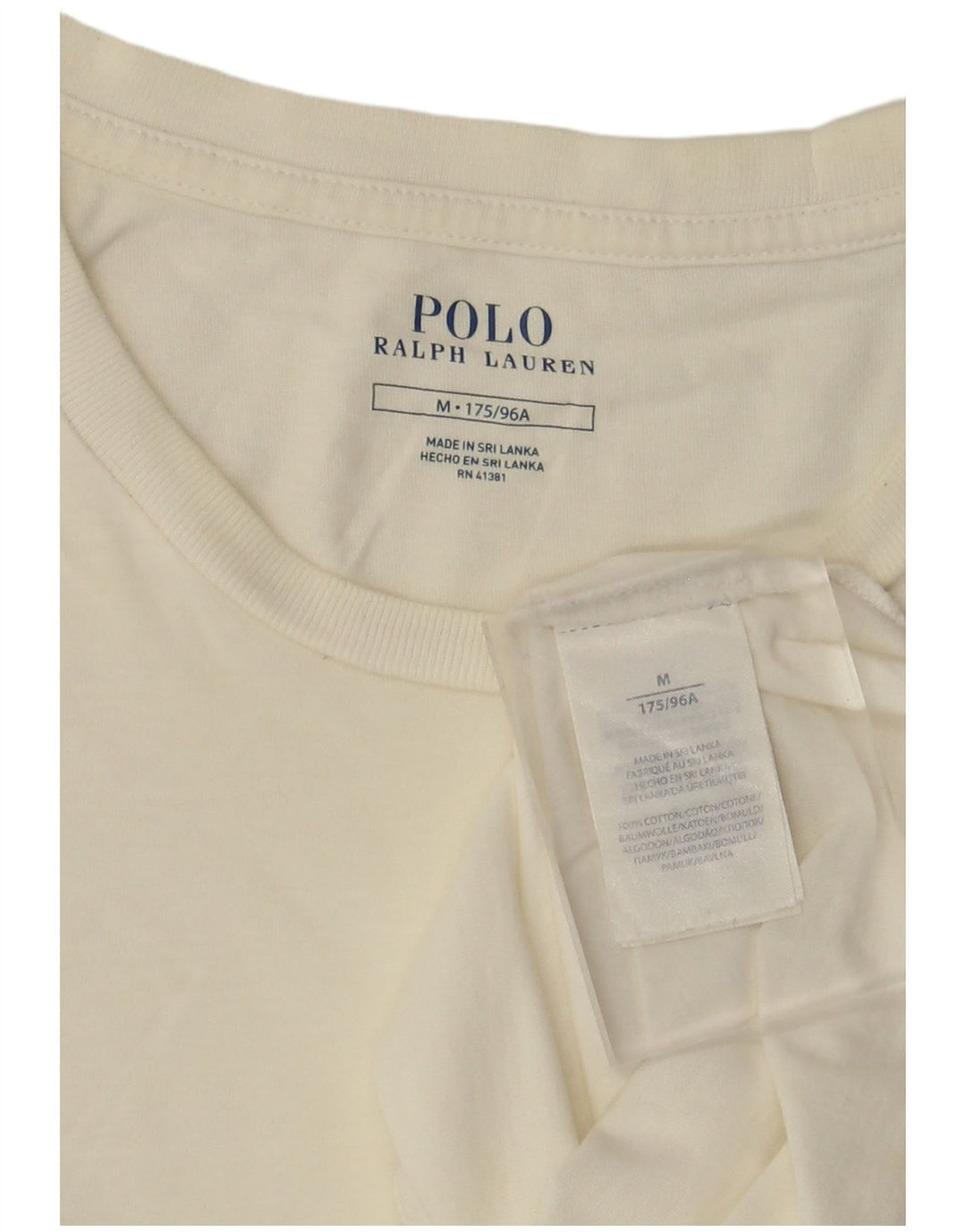 Ανδρικό T-Shirt Polo Ralph Lauren Τοπ μεσαίο λευκό βαμβακερό
