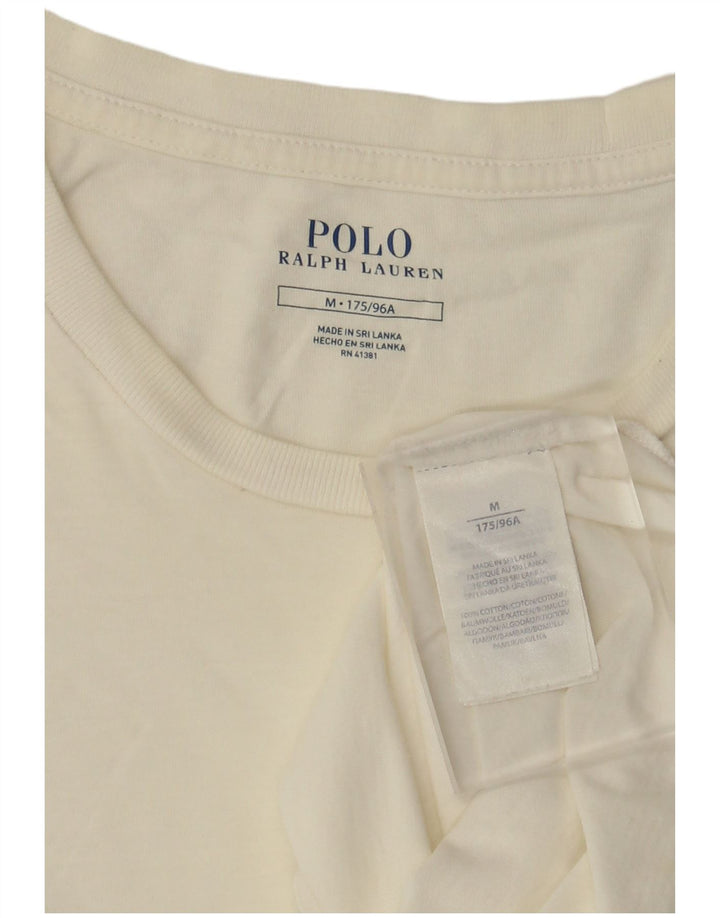 Ανδρικό T-Shirt Polo Ralph Lauren Τοπ μεσαίο λευκό βαμβακερό