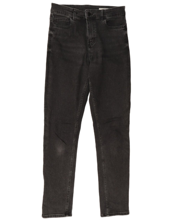 Marks & Spencer Γυναικεία Slim Jeans UK 10 Small W27 L29 Black Cotton