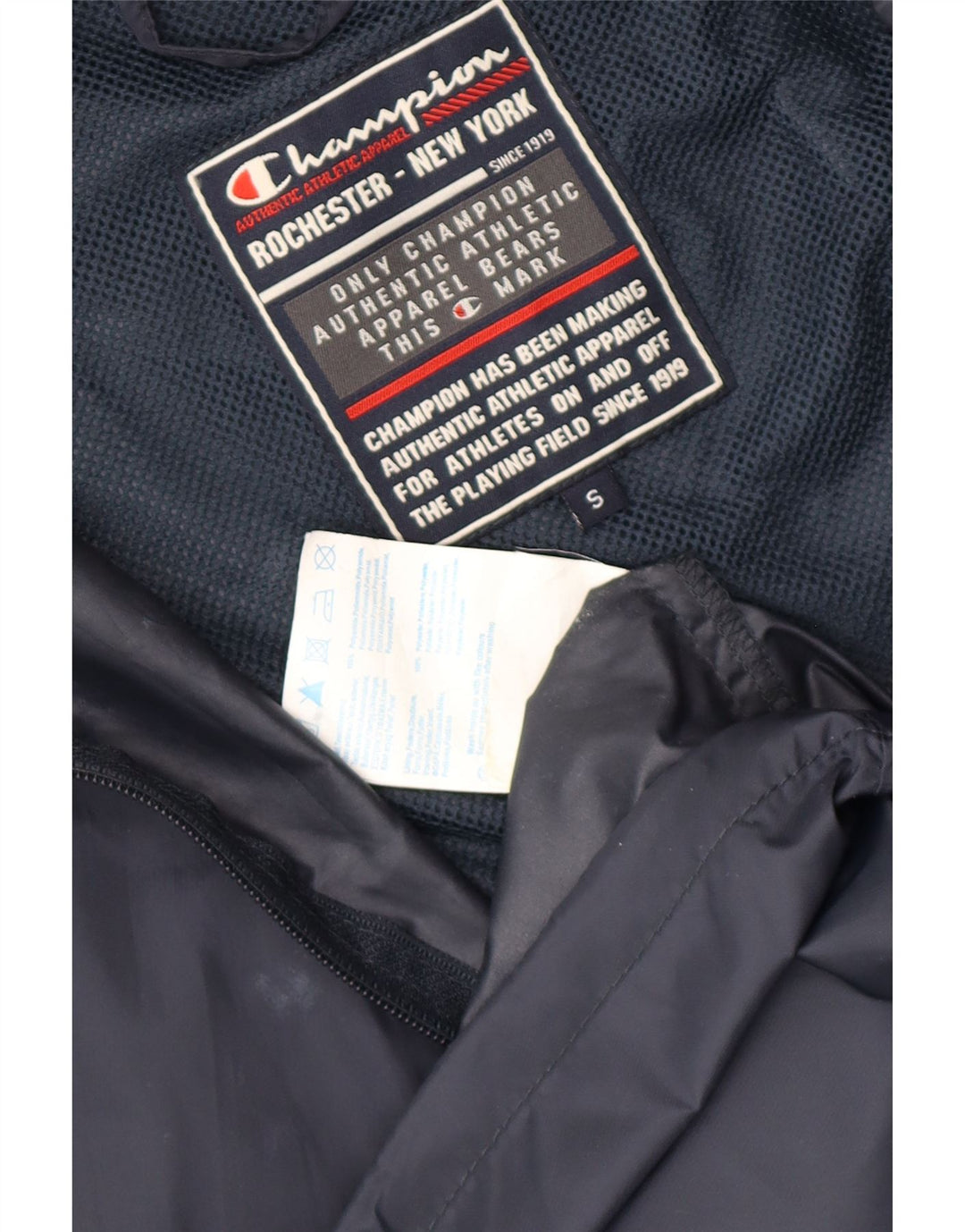 Champion Ανδρικό μπουφάν βροχής με κουκούλα UK 36 Small Navy Blue Polyamide