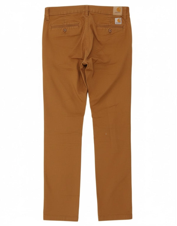 Carhartt Mens Sid Slim Chino Trousers W29 L32 Beige Cotton