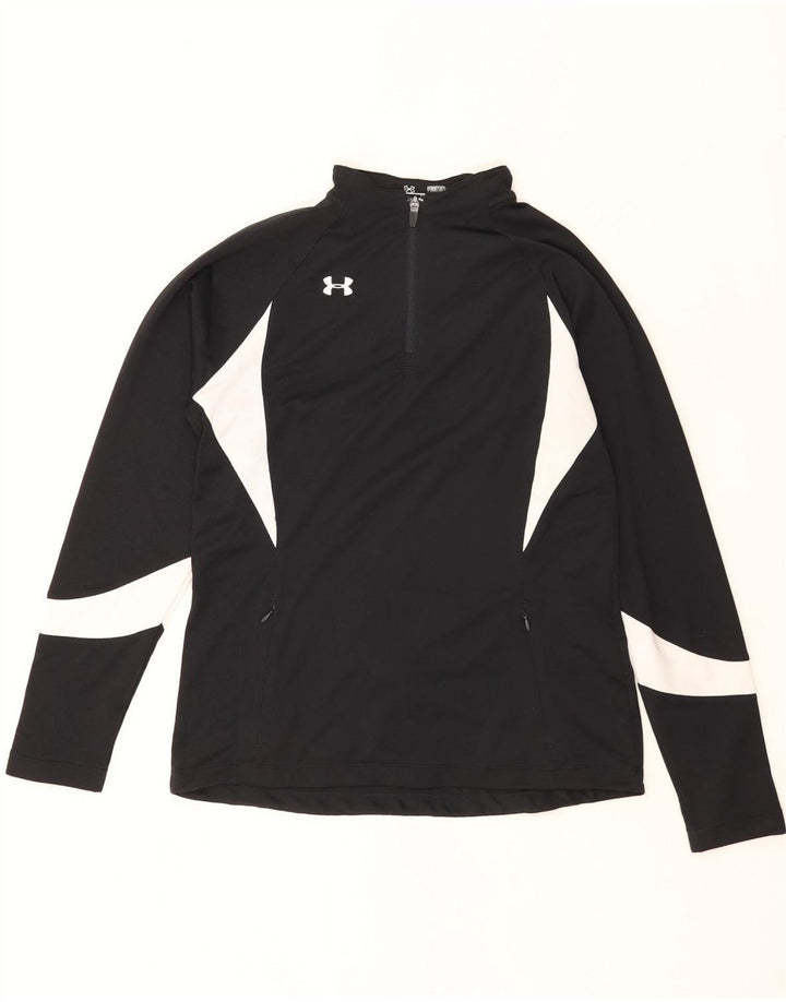 Ανδρική φόρμα πουλόβερ με φερμουάρ Under Armour Top Medium Black Colourblock