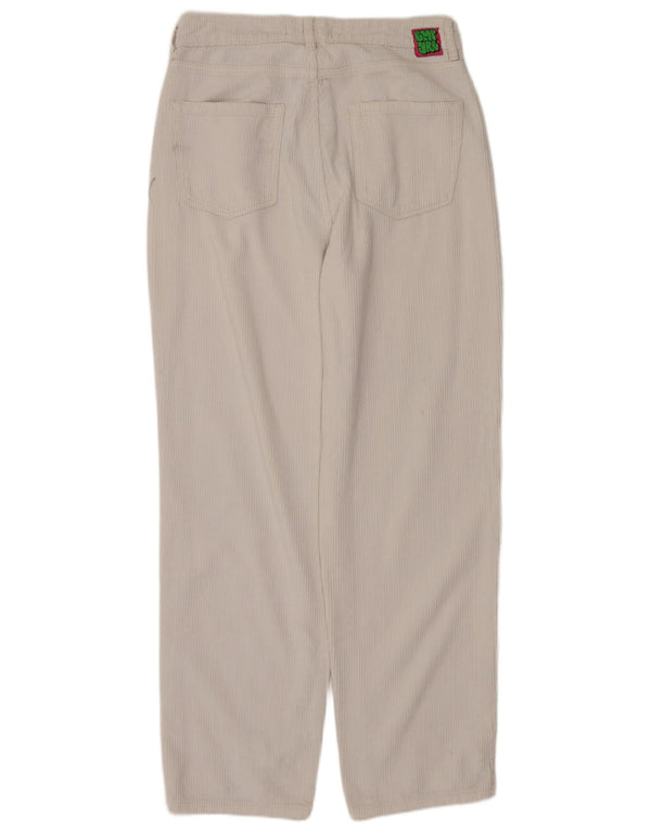 Gmpyre Γυναικείο Κοτλέ Παντελόνι UK 8 Small W28 L29 Λευκό βαμβακερό