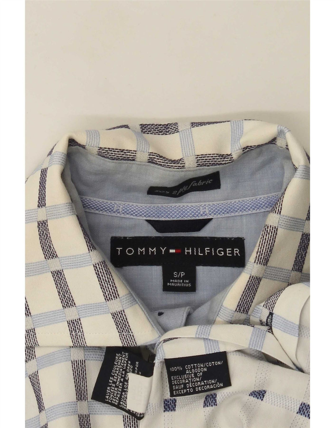 Ανδρικό πουκάμισο Tommy Hilfiger Small White Check Cotton