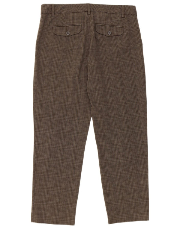 Gap γυναικείο ίσιο παντελόνι UK 8 Small W30 L27 Grey Check Polyester