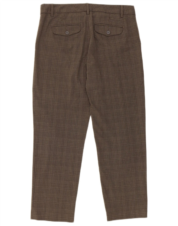 Gap γυναικείο ίσιο παντελόνι UK 8 Small W30 L27 Grey Check Polyester