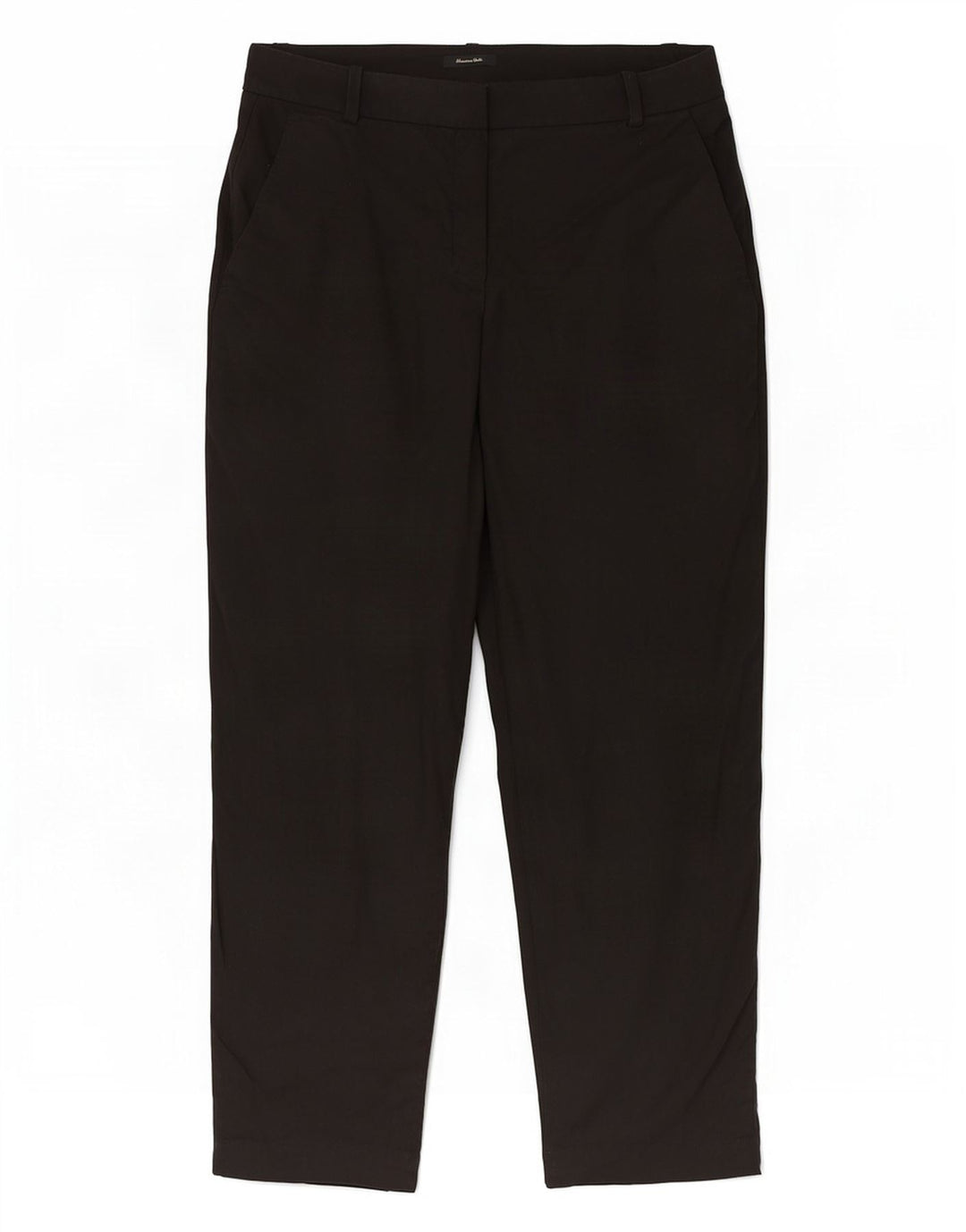 Massimo Dutti Γυναικείο Cropped Παντελόνι EU 40 Medium W30 L25 Μαύρο λινό
