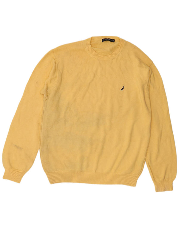Ανδρικό πουλόβερ Nautica Crew Neck Jumper 2XL κίτρινο βαμβακερό