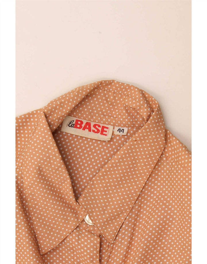Vintage γυναικείο κοντομάνικο πουκάμισο IT 44 Medium Orange Spotted