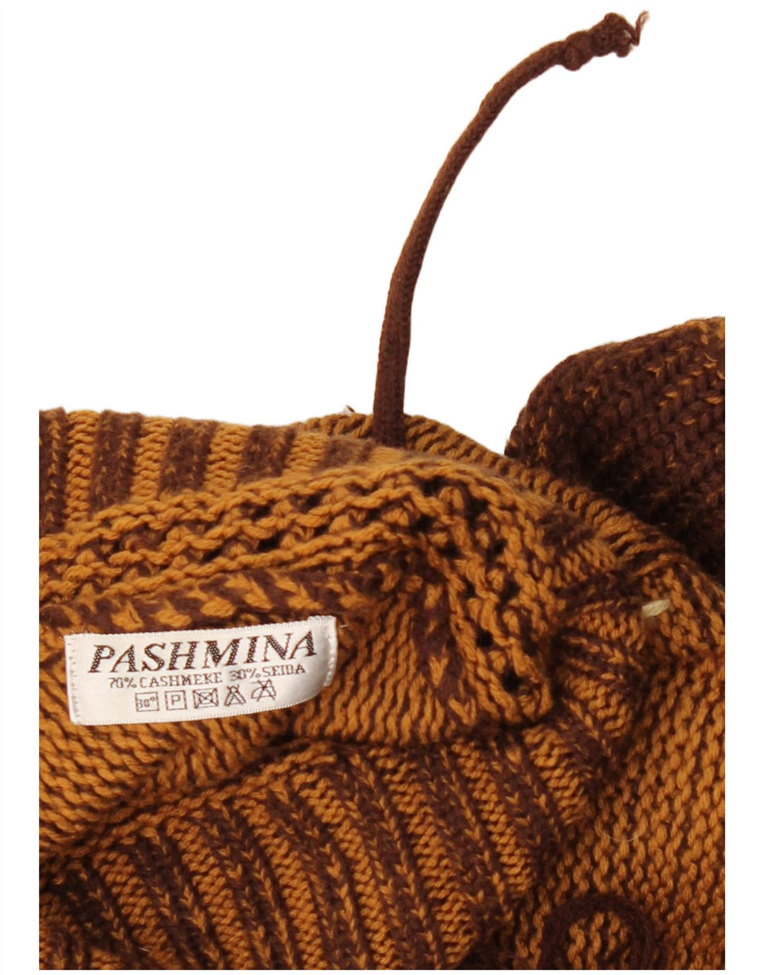Pashmina Γυναικείο Poncho Jumper One Size Brown Argyle/Diamond Cashmere