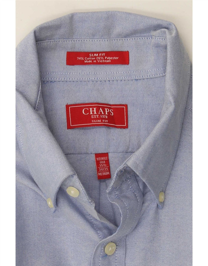 Chaps Ανδρικό πουκάμισο Slim Fit Μέγεθος 15 1/2 Μεσαίο Μπλε Βαμβακερό