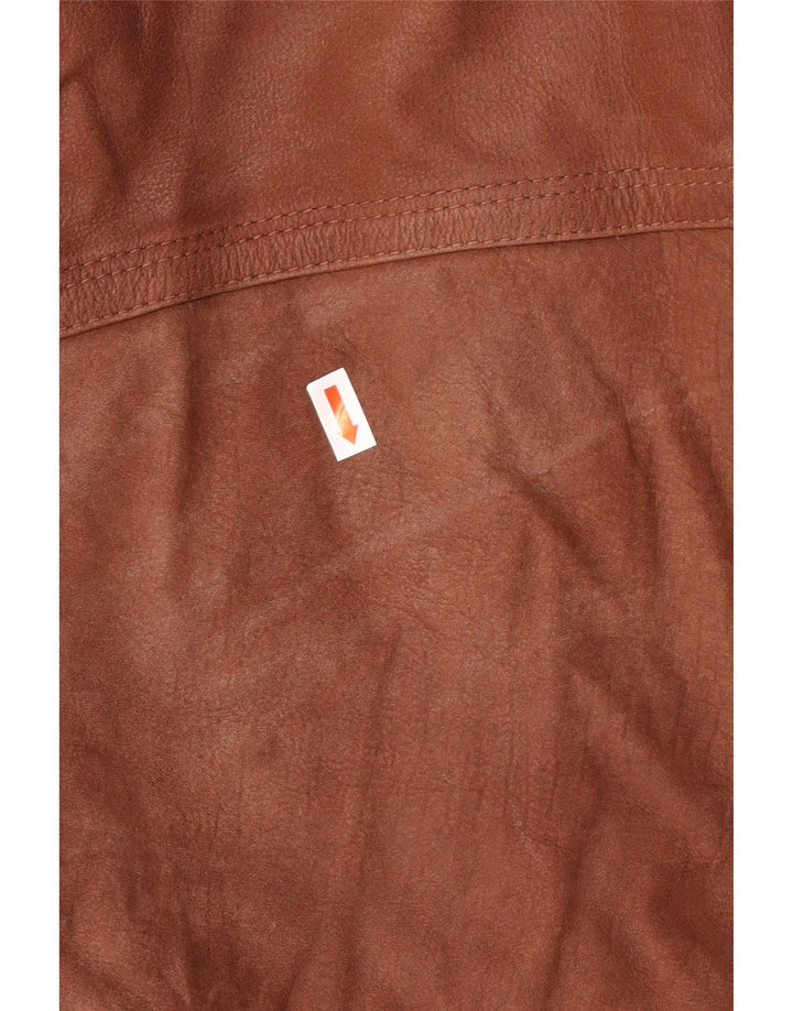 VINTAGE Ανδρικό Δερμάτινο Παλτό IT 50 Μεγάλο Καφέ