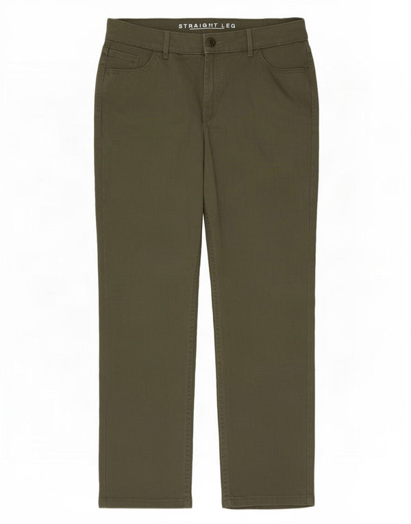 Marks & Spencer Γυναικείο ίσιο casual παντελόνι UK 16 Large W36 L28 Khaki