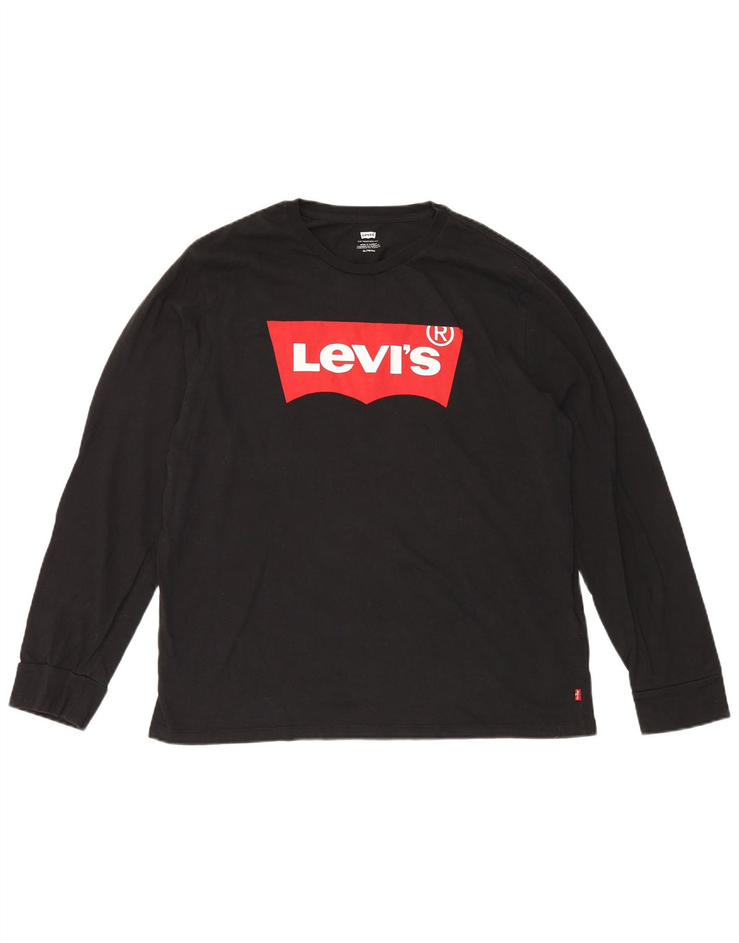 Ανδρικό γραφικό τοπ Levi's μακρυμάνικο XL μαύρο βαμβακερό