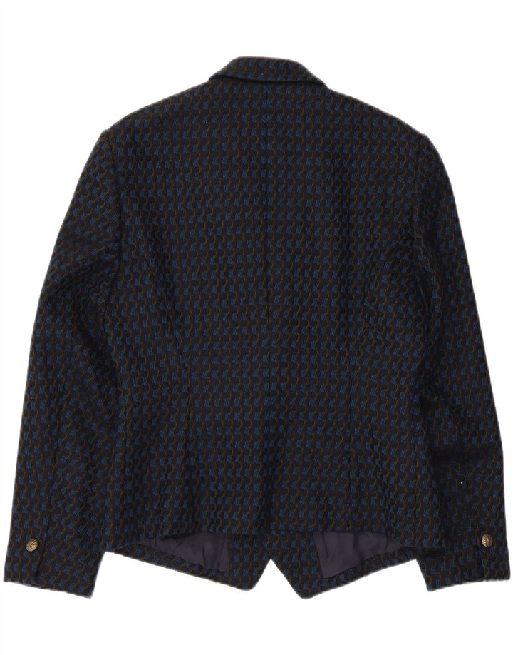 Vintage Womens UK 12 Medium Μαύρο ριγέ