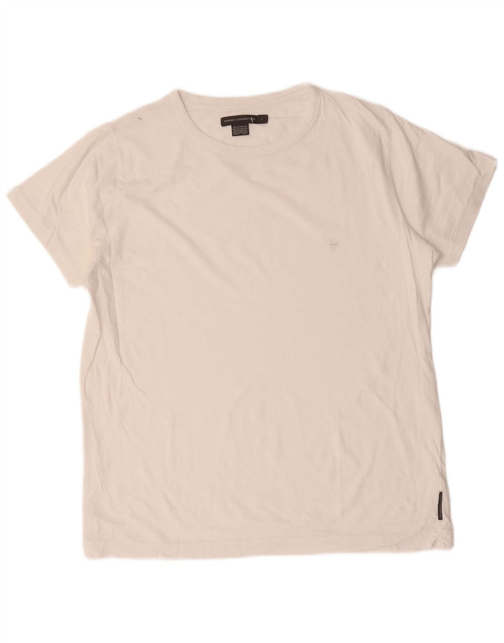 Ανδρικό T-Shirt French Connection Top μεγάλο λευκό βαμβακερό