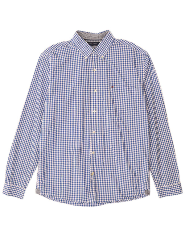 Tommy Hilfiger Ανδρικό πουκάμισο Vintage Fit Large Blue Gingham Cotton