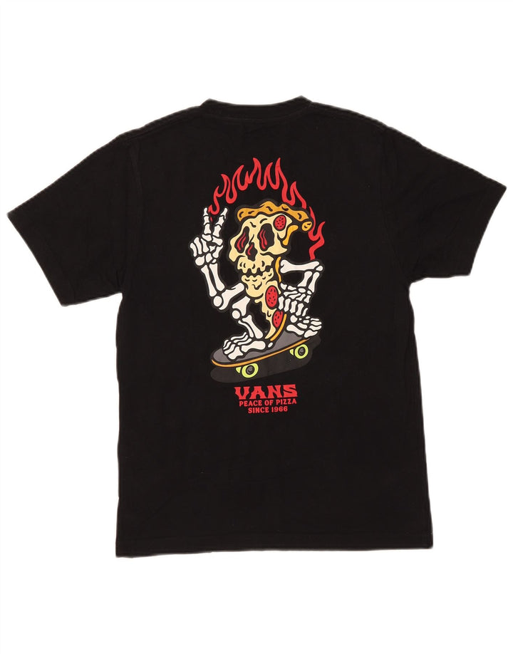 VANS Boys Classic Fit Graphic T-shirt Top 10-11 ετών Μεσαίο μαύρο βαμβακερό