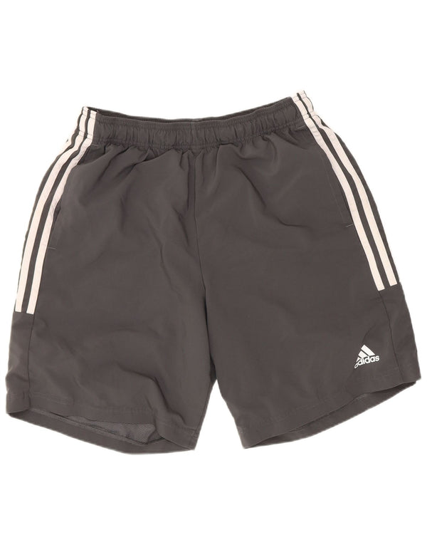 Ανδρικό αθλητικό σορτς Adidas από μεσαίο γκρι πολυεστέρα