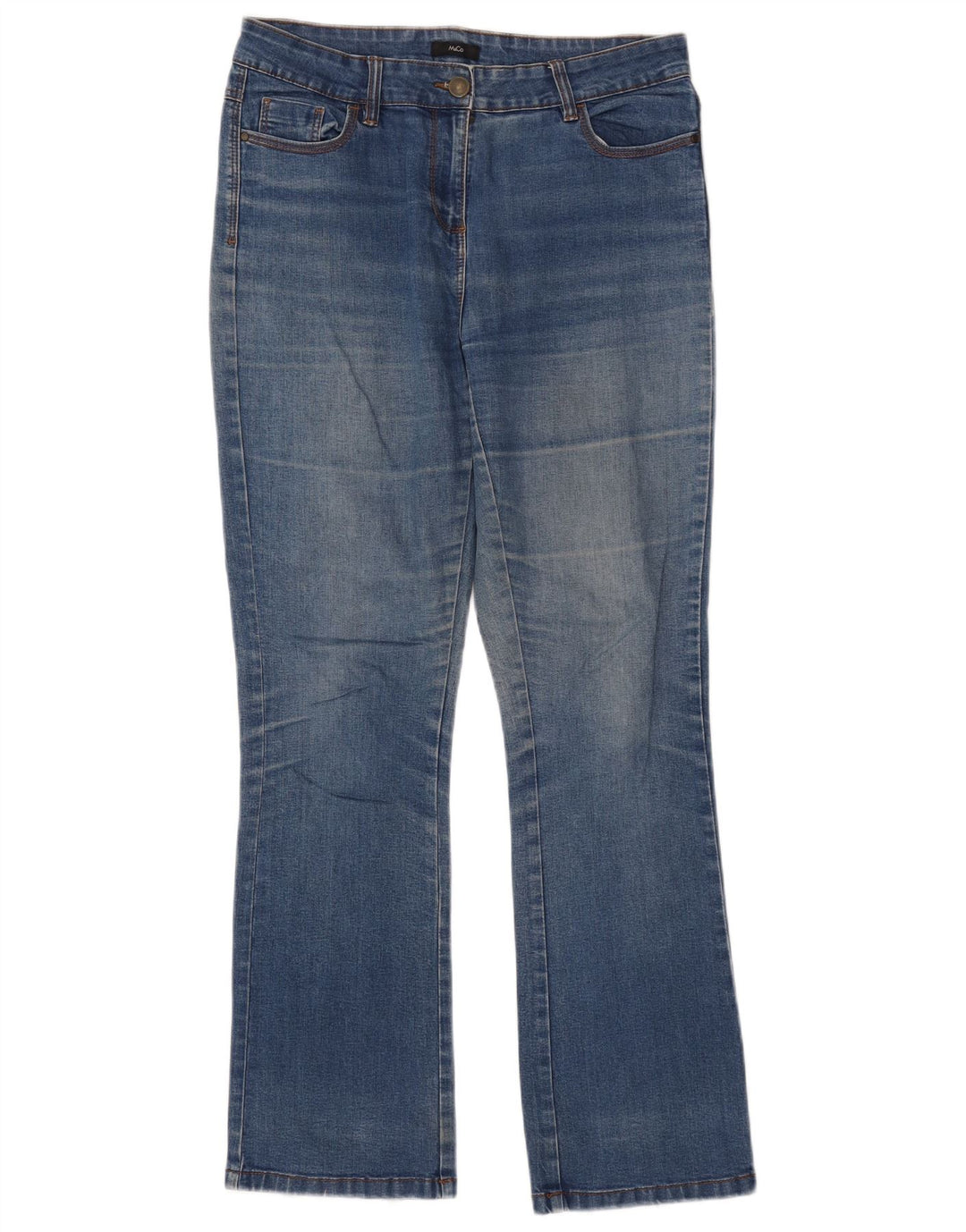 M&Co Γυναικεία Bootcut Jeans UK 10 Small W32 L31 Blue Cotton