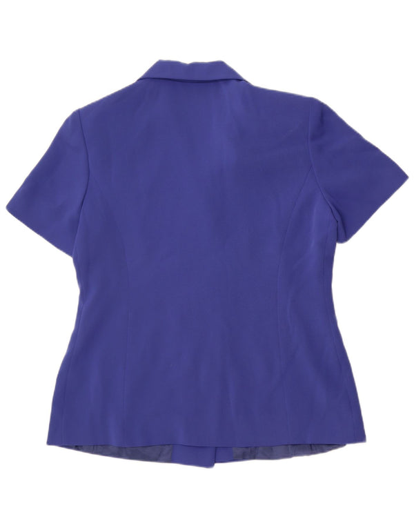 Dream γυναικείο κοντομάνικο μπουφάν με διπλό στήθος UK 12 Medium Blue