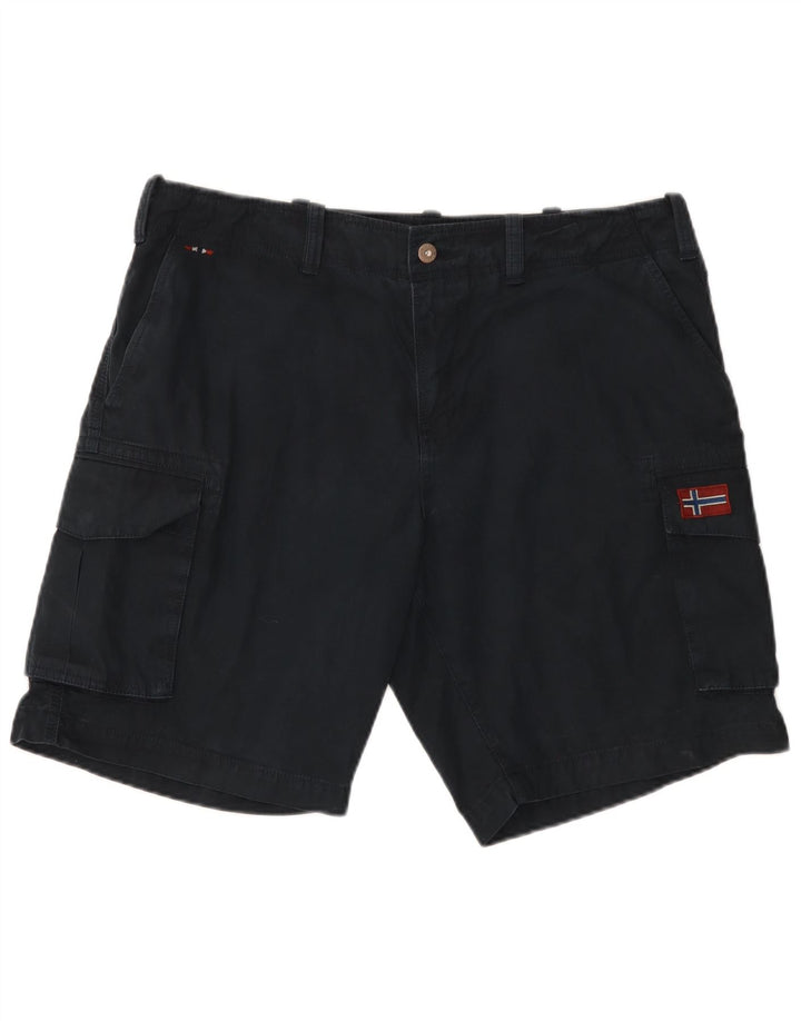 Ανδρικό σορτς Cargo Napapijri W36 Μεγάλο Navy Blue από βαμβάκι