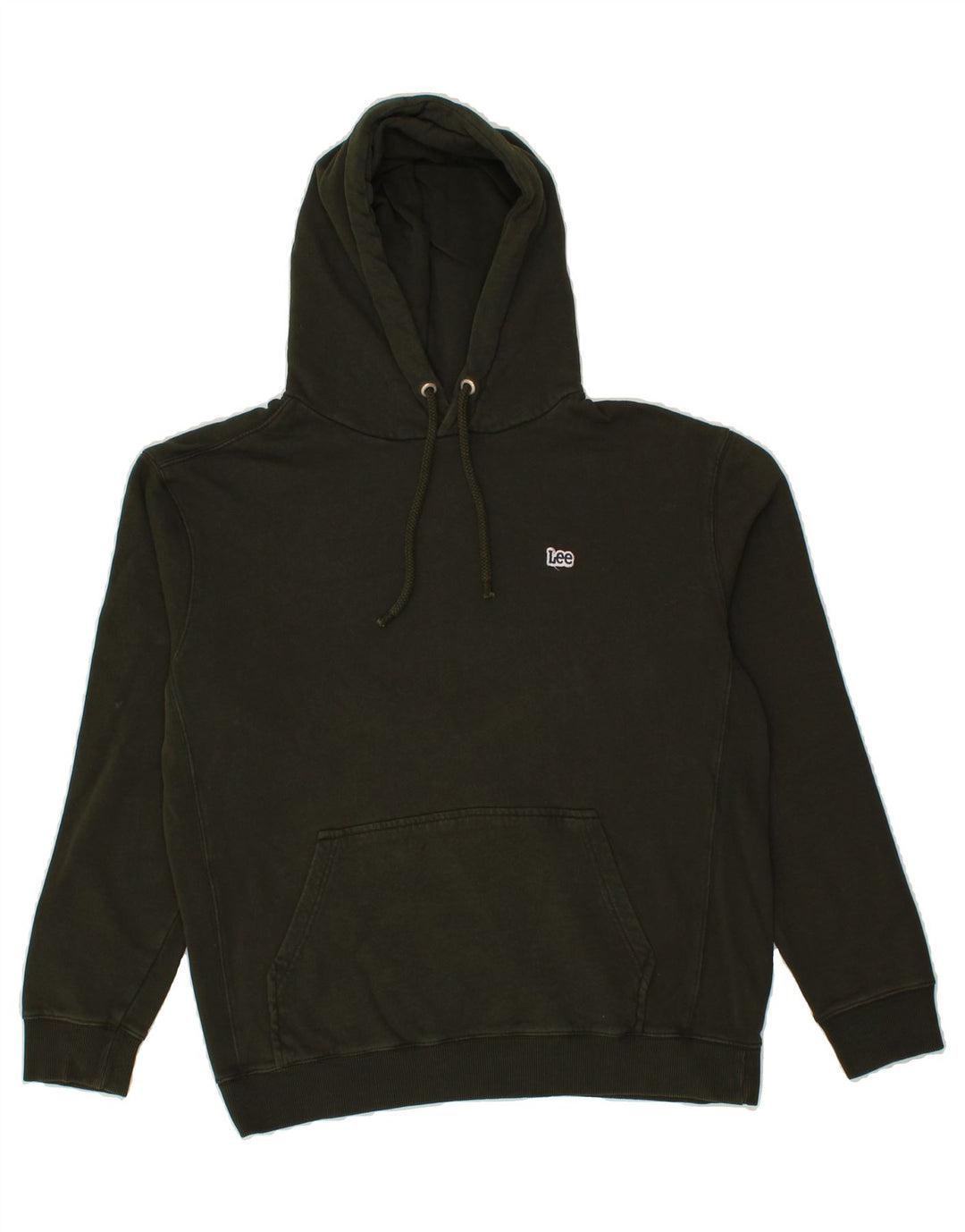 LEE Mens Regular Fit Hoodie Jumper Medium Green Cotton Vintage Lee and Second-Hand Lee from Messina Hembry 